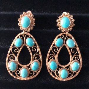 Vintage clip drop earrings 1950s era. Fabulous!